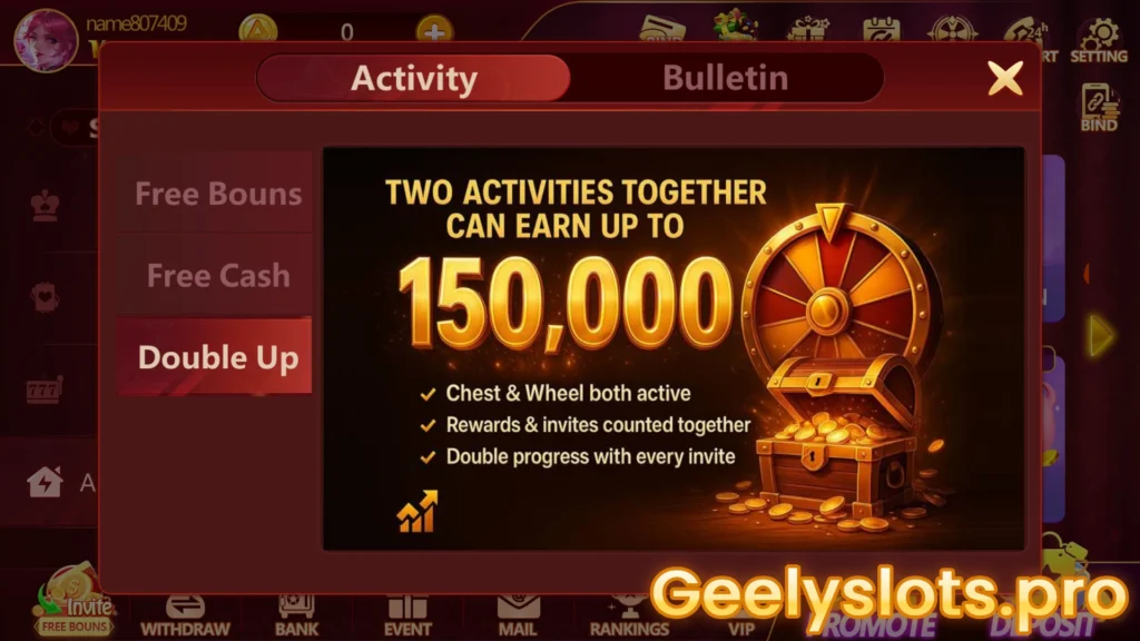 geely slots game's new activity - Double Up